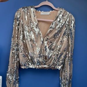 ASTR The Label Primadonna sequin top